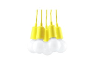 Lampa wisząca DIEGO 5 żółta