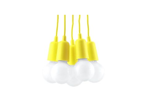 Lampa wisząca DIEGO 5 żółta