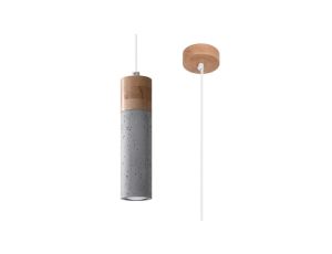 Lampa wisząca ZANE 1 szara