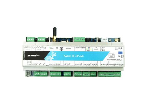 Centrala alarmowa NeoLTE-IP-64-D12M, LTE + WiFi, 4 strefy, 16-64 wejść, 8-40 wyjść, 12VDC