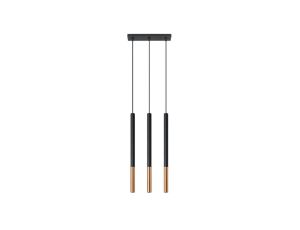 Lampa wisząca MOZAICA 3L czarny/miedź