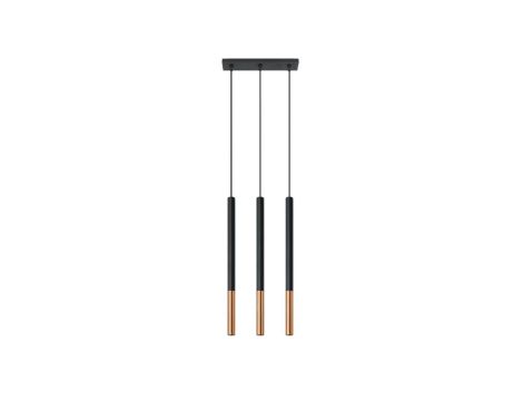 Lampa wisząca MOZAICA 3L czarny/miedź