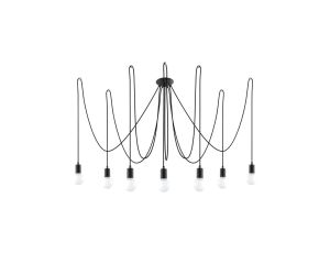 Żyrandol EDISON 7 czarny