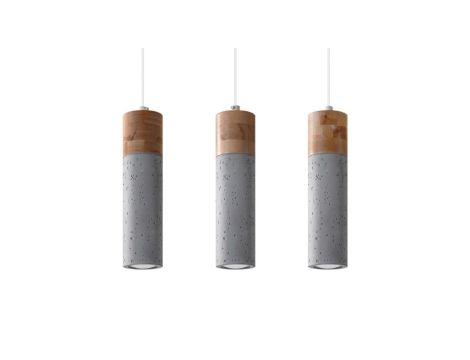 Lampa wisząca ZANE 3 szara