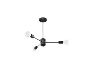 Żyrandol LANGO 3 czarny