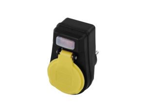 Gniazdo IP44 czarno-żółte EMOS P00271