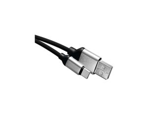 Kabel USB 2.0, wtyk A - C, ładowanie, transmisja danych, 1 m, czarny EMOS SM7025BL