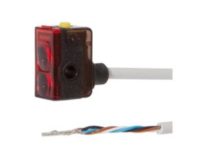 Czujnik optyczny, Czujnik odbicia rozproszonego, 16x16x9,2mm, Sn: 2-60, 10-30VDC, 1x PNP programowalny OTQ90105