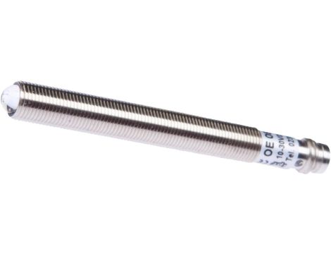 OE080270, czujnik optyczny, odbiornik czujnika przelotowego, M8x0.75 75long, Sn: 2.5m, 10-30V DC, PNP NC