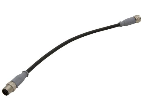 VK03E325, kabel połączeniowy, 0,3 m, żeński M12 (gniazdo) 8-pinowy prosty, kodowanie A, męski M12 (złącze) 8-pinowy