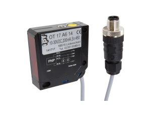 Czujnik optyczny, Czujnik odbiciowy, 50x50x1 5mm, Sn: 20-450, 10-30VDC, 2x PNP OT17A614