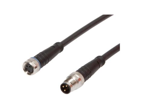 VK20C641, Kabel połączeniowy, 2 m, M8 żeński (gniazdo) 4-pinowy prosty, M8 męski (złącze) 3-pinowy prosty