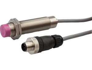 Czujnik indukcyjny, M18x1 77long, Non-flush, Sn: 8, 10-35VDC, 0-180C, PNP NO, złącze kablowe IN18E250