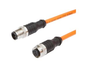 Kabel połączeniowy, 0,6 m, żeński M12 (gniazdo) 4-PINowy prosty, męski M12 (złącze) 4-PINowy prosty VK06RF25