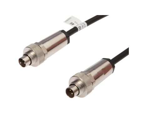 VK107F46, kabel połączeniowy, 1 m, M9 męski (złącze) 4-pinowy prosty, M9 męski (złącze) 4-pinowy prosty
