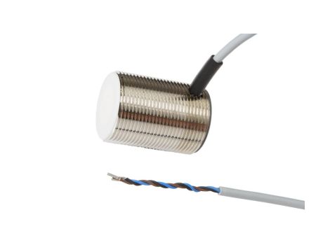 Czujnik pojemnościowy, M30x1.5 40long, Flush, Sn: 0.5-25, 12-30VDC, PNP NO, Kabel 3-PIN 2m PUR KB300104