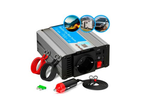 Przetwornica napięcia samochodowa 12V, 300W modyfikowany sinus Extralink OPIM-300W