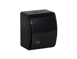 Przycisk światło natynkowy IP44 czarny Koala 156-05