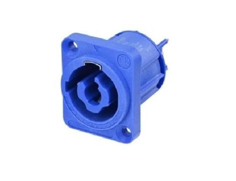 NEUTRIK Gniazdo tablicowe panelowe zasilające PowerCON 3-pin (2+PE) 20A 250V niebieskie NAC3MPXXA