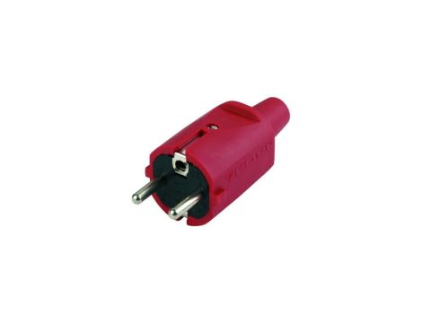 Wtyczka gumowa 2P+Z z uziemieniem IP20 250V 16 A czerwona 12101