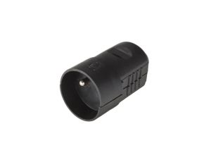 Gniazdo wtyczkowe PCW przenośne, z uziemieniem, czarne 24527