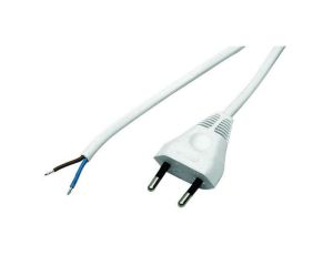 Przewód przyłączeniowy z euro-wtyczką płaską 1,9m, biały / 05624