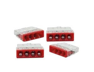 Szybkozłączka 4-krotna, max. 2,5mm2, czerwona / 76003 /5szt./