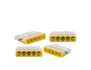 Szybkozłączka, 5-krotna, max. 2,5mm2, żółta / 76004 /5szt./