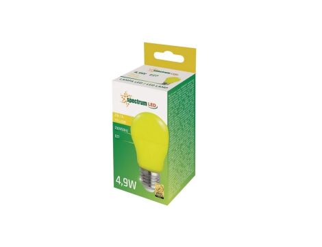 Żarówka LED E27 4,9W żółta
