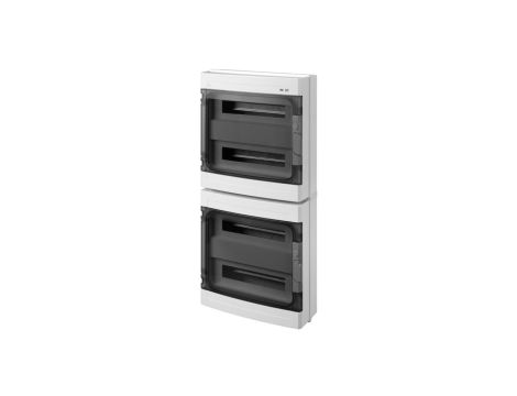 Rozdzielnica modułowa hermetyczna 4x18 natynkowa EP-LUX PLUS RN 4/72 (obudowy łączone 2x2x36mod) (N+PE) IP65 szara 1964-01