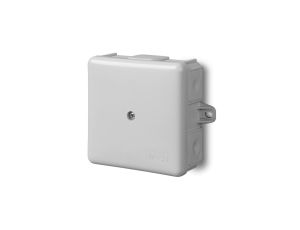 Puszka hermetyczna n/t 86x86x39mm z zaciskiem 5x2,5mm z uszami montaż. IP55 szary 0226-41