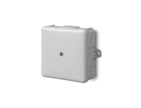 Puszka hermetyczna n/t 86x86x39mm z zaciskiem 5x2,5mm z uszami montaż. IP55 szary 0226-41