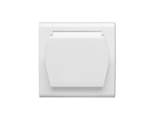 FESTA Gniazdo pojedyncze 2P+Z IP44 z klapką białe 0873-00