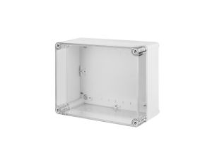 INDUSTRIAL Puszka hermetyczna n/t 170x135x85mm IP65 szara, pokrywa transparentna 2711-01