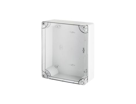 INDUSTRIAL Puszka hermetyczna n/t 270x220x106mm IP65 szara, pokrywa transparentna 2719-01