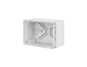 INDUSTRIAL Puszka hermetyczna n/t 170x105x82mm IP65 szara, pokrywa transparentna 2707-01