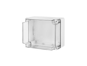 INDUSTRIAL Puszka hermetyczna n/t 340x270x165mm IP65 szara, pokrywa transparentna 2726-01