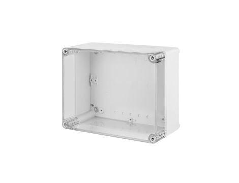 INDUSTRIAL Puszka hermetyczna n/t 220x170x107mm IP65 szara, pokrywa transparentna 2717-01