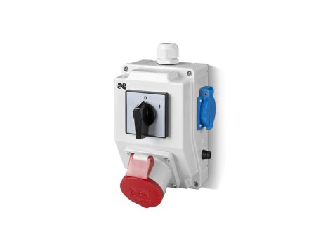 Zestaw instalacyjny RS-Z wyłącznik krzywkowy L-0-P 3P+N+Z 32A, 2x2P+Z 230V szary 6276-20