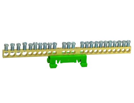 PE24 kolor zielony 24x16mm2 Listwa zaciskowa uziemiająca MAD0024G15