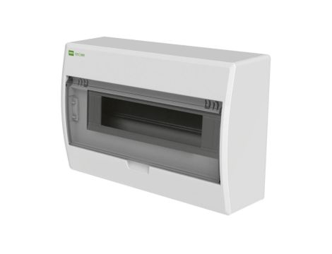 Rozdzielnica modułowa Elegant 1x12 natynkowa IP40 N+PE drzwi transparentne dymne 2423-01