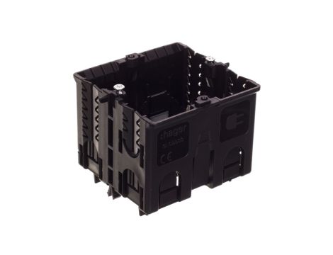 Puszka instalacyjna pojedyncza do montażu w profilach typu C pełna czarna GLS5500