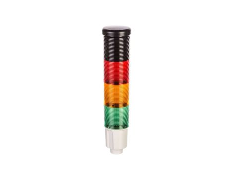Kolumna sygnalizacyjna fi 45mm, światło zielone/pomarańczowe/czerwone ciągłe LED, dźwięk ciągły lub przerywany 24VDC 8LT4K05BG