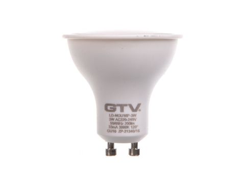 Żarówka LED GU10 3W 220lm 3000K AC180-250V 120st. LD-NGU10P-3W