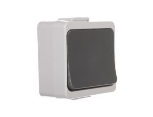 JANTAR-bis Przycisk zwierny /dzwonek/ n/t IP44 szary WNT-7J-b