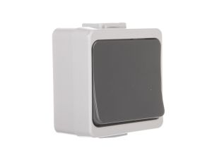 JANTAR-bis Łącznik pojedynczy z podświetleniem n/t IP44 szary WNT-1J-b/S