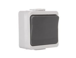 JANTAR-bis Przycisk zwierny /dzwonek/ z podświetleniem n/t IP44 szary WNT-7J-b/S