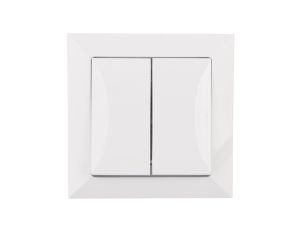 OPAL Łącznik podwójny z podświetleniem biały WP-3 Op/S