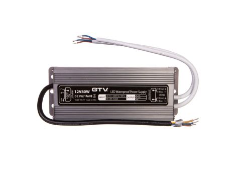 Transformator led wodoodporny, 80W, IP 67, DC12V