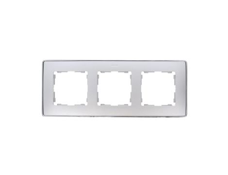 Simon Detail 82 Ramka potrójna Detail SELECT-metal ALUMINIUM / podstawa Chrom 8201630-093